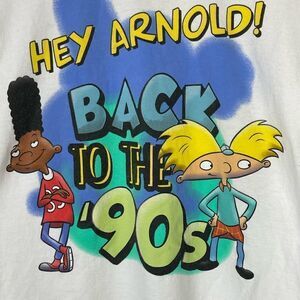 Nickelodeon T-Shirt Mens Sz M Hey Arnold Back To The 90s Long Sleeve Large Logo